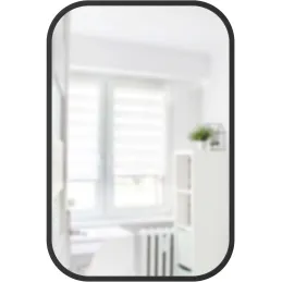 Miroir rectangulaire rebord caoutchouc 61 x 91 cm Hub