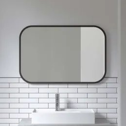Miroir rectangulaire rebord caoutchouc 61 x 91 cm Hub