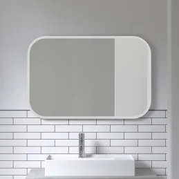 Miroir rectangulaire rebord caoutchouc 61 x 91 cm Hub