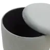 Pouf coffre en velours et métal