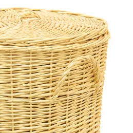 Panières à linge en osier blanc (Lot de 3)