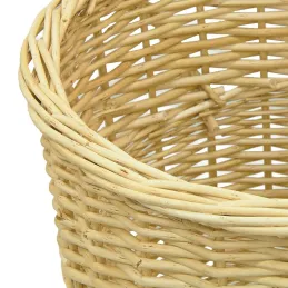 Panières à linge en osier blanc (Lot de 3)