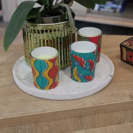 Set de 3 bougies parfumées Votives Batik