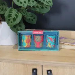 Set de 3 bougies parfumées Votives Batik