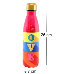 Bouteille isotherme en inox décorée 50 cl