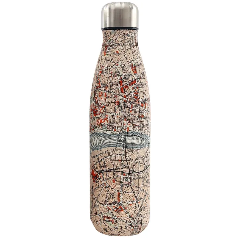Bouteille isotherme en inox 50 cl City map