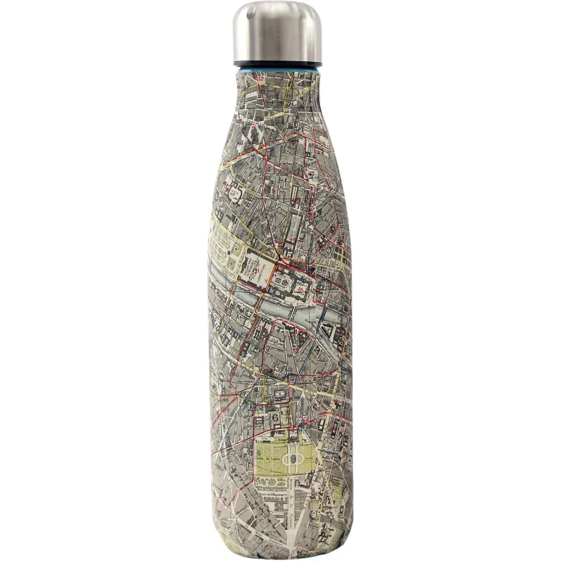 Bouteille isotherme en inox 50 cl City map