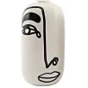 Vase en dolomite motif visage 19 x 9 cm
