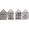 Plaques en bois Règles de la maison 18 x 11 cm (Lot de 4)