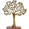 Arbre décoratif en aluminium doré et bois de manguier Arbre de vie