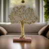 Arbre décoratif en aluminium doré et bois de manguier Arbre de vie