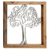 Cadre en bois et aluminium Arbre de vie 37 cm