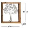 Cadre en bois et aluminium Arbre de vie 37 cm