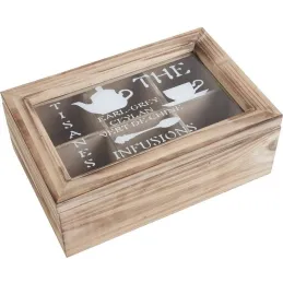 Boite de thé en bois