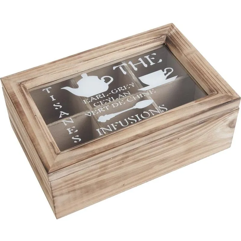 Boite de thé en bois
