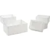 Corbeilles de rangement en nylon blanc (Lot de 5)