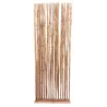 Paravent en bois et tiges de bambou