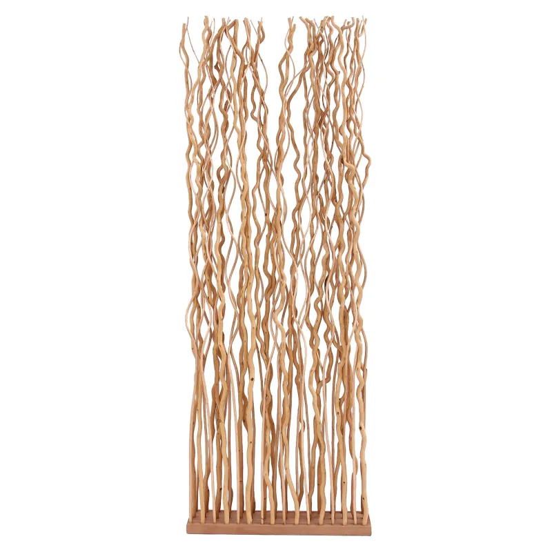 Paravent en osier avec socle et 45 tiges Twist