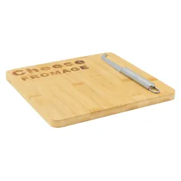 Plateau de fromage en bambou avec couteau