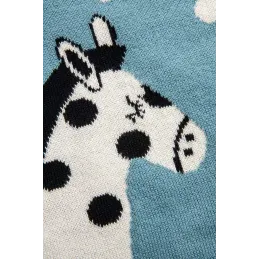 Housse de coussin en coton bio 35 x 35 cheval à pois