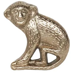 Bouton de porte en laiton recyclé Singe