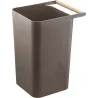 Poubelle en polypropylène et poignée en bois Como