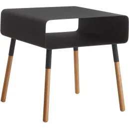 Table de chevet moderne en métal et bois