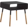 Table de chevet moderne en métal et bois