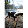 Table de chevet moderne en métal et bois