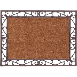 Paillasson antique en coco et fonte