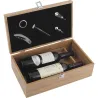 Coffret sommelier en bambou avec 5 accessoires œnologie