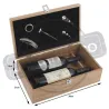 Coffret sommelier en bambou avec 5 accessoires œnologie