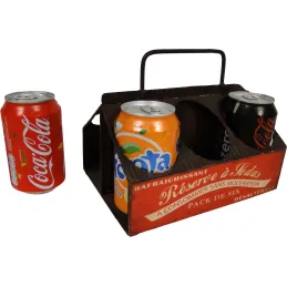 Range canettes en fer antique