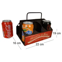 Range canettes en fer antique