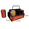 Range canettes en fer antique