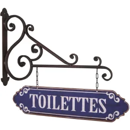 Panneau avec patère vintage toilettes