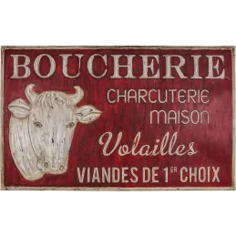 Grande plaque vintage en fer 122,5 x 74 cm