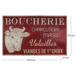 Grande plaque vintage en fer 122,5 x 74 cm