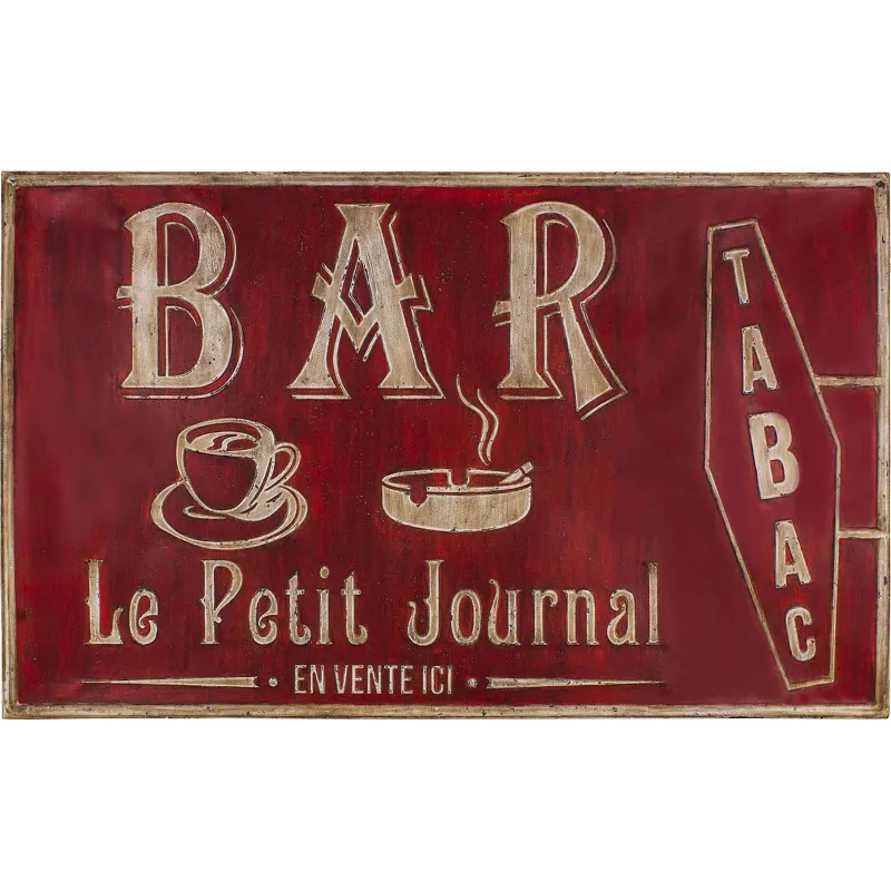 Grande plaque vintage en fer 122,5 x 74 cm