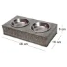 Gamelle double en zinc Libre service 36 cm
