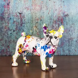 Bouledogue français en résine Graffiti