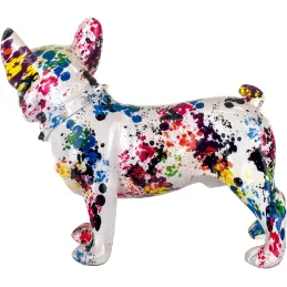 Bouledogue français en résine Graffiti