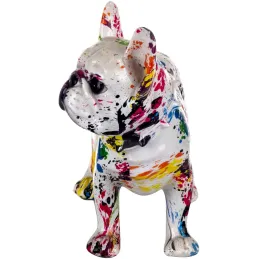 Bouledogue français en résine Graffiti