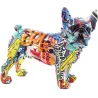 Bouledogue français en résine Graffiti