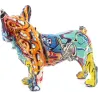 Bouledogue français en résine Graffiti