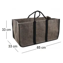 Sac à bûches en toile de jute