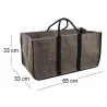 Sac à bûches en toile de jute