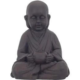 Bouddha en magnésie avec bougeoir intégré
