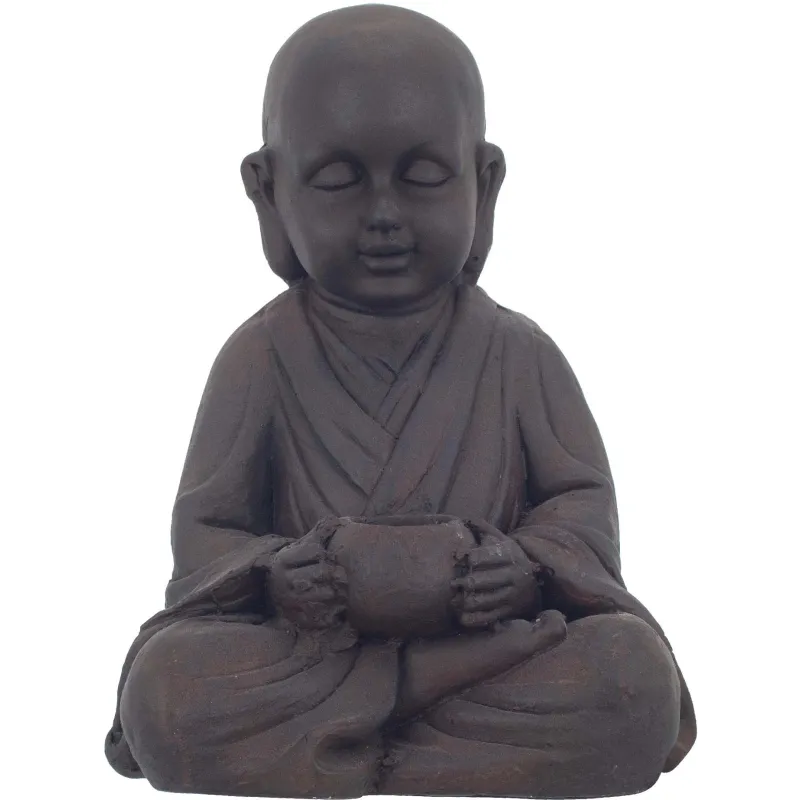 Bouddha en magnésie avec bougeoir intégré