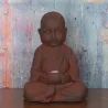 Bouddha en magnésie avec bougeoir intégré